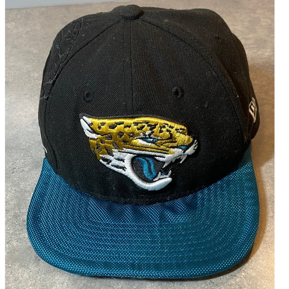 New Era Jacksonville Jaguars NFL Snapback Hat Black Teal Two Tone Adjustable Cap